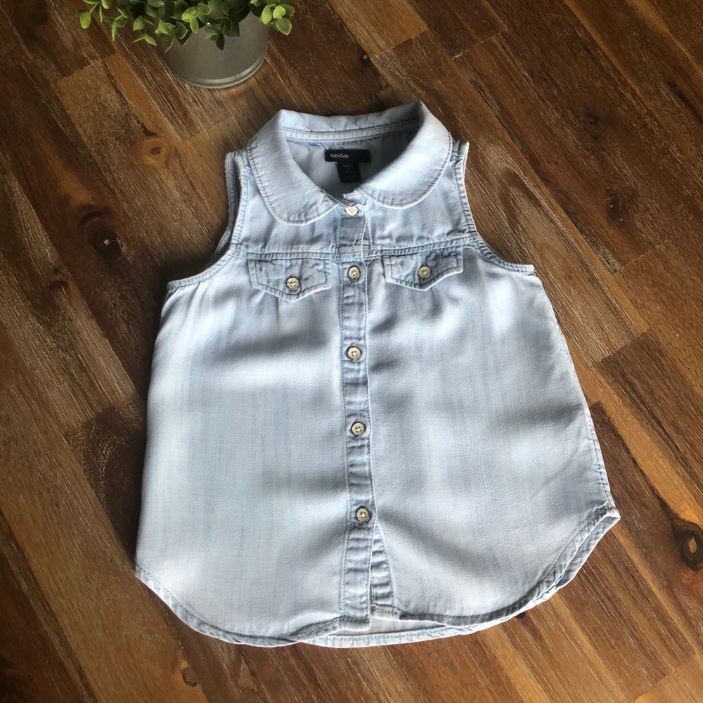 Baby GAP Toddler Girls Denim Top. Size 3T.